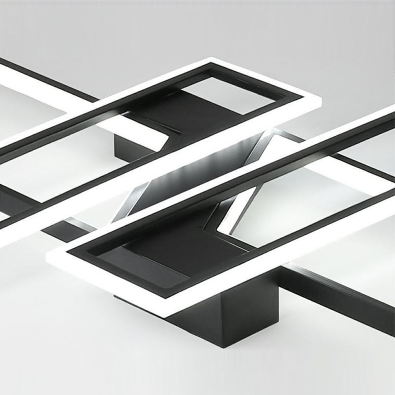 4 Stropní svítidlo se zapuštěnou montáží Moderní geometrické lineární dekorativní svítidlo