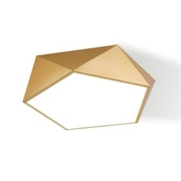 Zlaté geometrické zapuštěné akrylátové stropní svítidlo