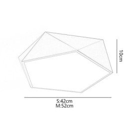 Zlaté geometrické zapuštěné akrylátové stropní svítidlo