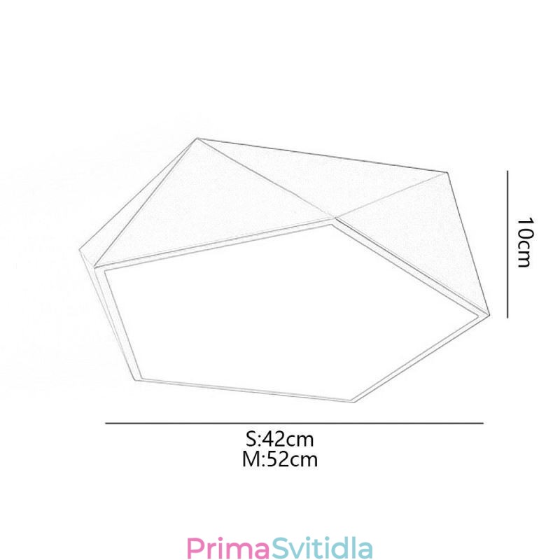 Zlaté geometrické zapuštěné akrylátové stropní svítidlo
