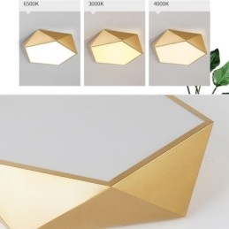 Zlaté geometrické zapuštěné akrylátové stropní svítidlo