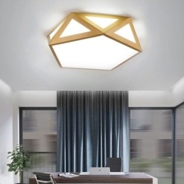 Zlaté geometrické zapuštěné akrylátové stropní svítidlo