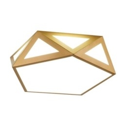 Zlaté geometrické zapuštěné akrylátové stropní svítidlo