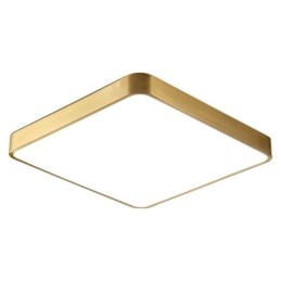 Minimalistické akrylové čtvercové zlaté stropní svítidlo pro zapuštěnou montáž