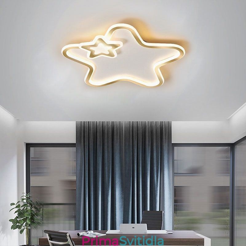 Creative Star Flush Mount Golden Star stropní svítidlo