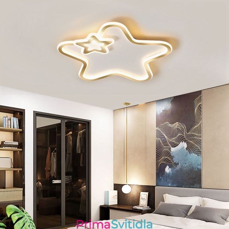 Creative Star Flush Mount Golden Star stropní svítidlo