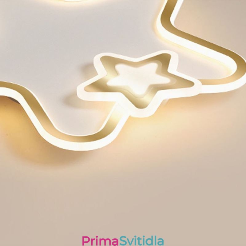 Creative Star Flush Mount Golden Star stropní svítidlo