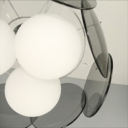 nabídky Milan Simple Fashion Styl Lustr Světle kouřově šedý skleněný lustr