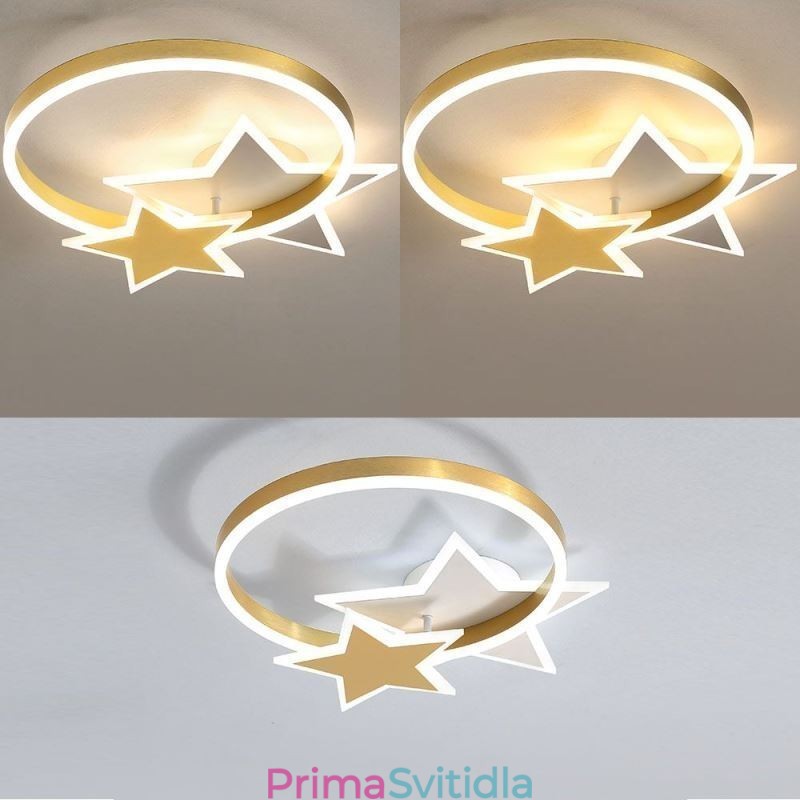 Hvězdicové stropní svítidlo se zapuštěnou montáží akrylové svítidlo Double Stars