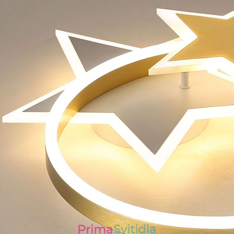 Hvězdicové stropní svítidlo se zapuštěnou montáží akrylové svítidlo Double Stars