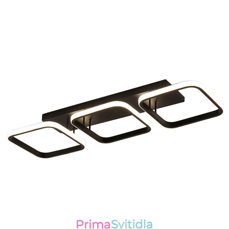Moderní minimalistické stropní svítidlo s akrylátovým čtvercovým rámem pod omítku