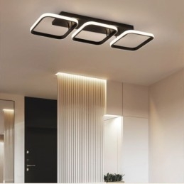 Moderní minimalistické stropní svítidlo s akrylátovým čtvercovým rámem pod omítku