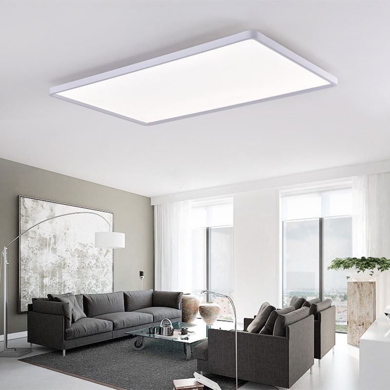 Nordic Panel Light Bílé stropní svítidlo pro zapuštěnou montáž Super Thin Lamp