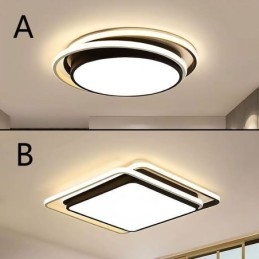 Moderní jednoduché zapuštěné geometrické stropní světlo se čtvercovým rámem