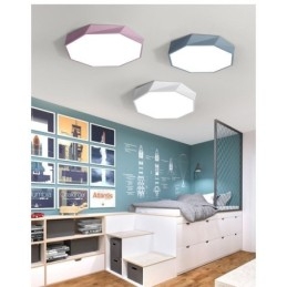 Moderní stropní svítidlo pro zapuštěnou montáž se speciálním osmiúhelníkovým designem Ultratenká lampa