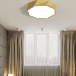 Moderní stropní svítidlo pro zapuštěnou montáž se speciálním osmiúhelníkovým designem Ultratenká lampa