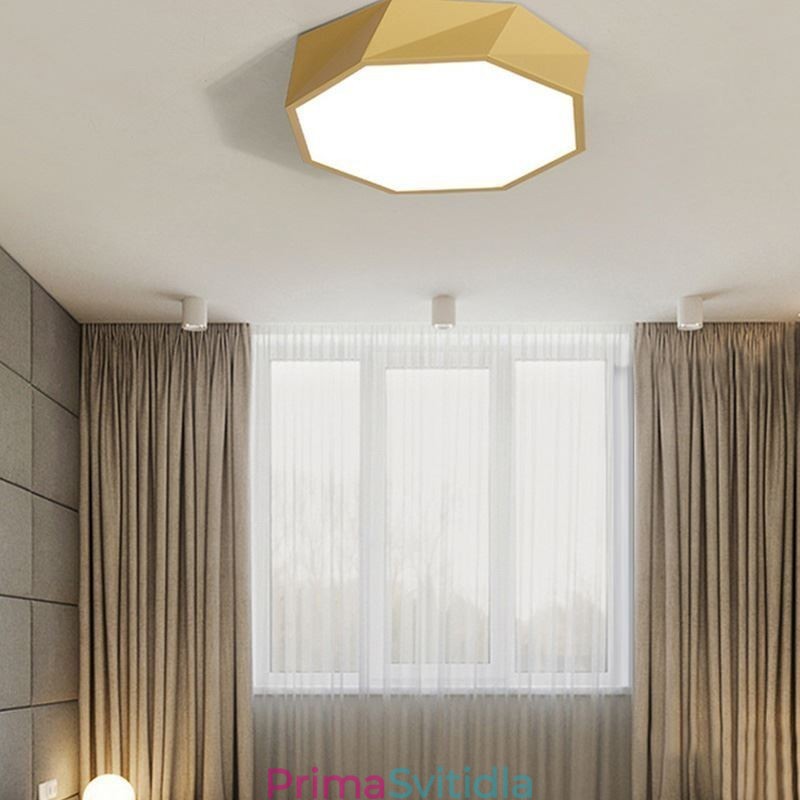 Moderní stropní svítidlo pro zapuštěnou montáž se speciálním osmiúhelníkovým designem Ultratenká lampa