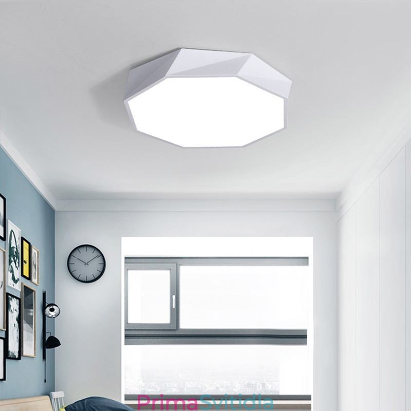 Moderní stropní svítidlo pro zapuštěnou montáž se speciálním osmiúhelníkovým designem Ultratenká lampa