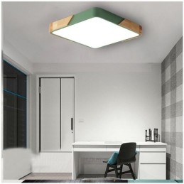Jednoduché zapuštěné stropní svítidlo s dřevěným rámem Super tenký design lampy Ding Light