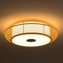 Čínské speciální bambusové zapuštěné kreativní japonské kulaté stropní svítidlo