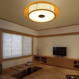 Čínské speciální bambusové zapuštěné kreativní japonské kulaté stropní svítidlo