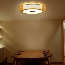 Čínské speciální bambusové zapuštěné kreativní japonské kulaté stropní svítidlo