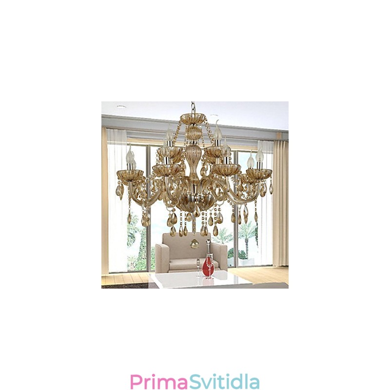 Moderní současný křišťálový skleněný lustr