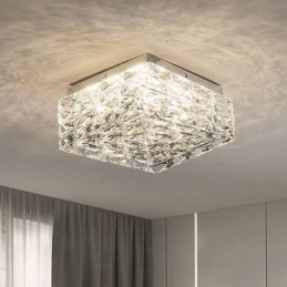 Křišťálové stropní svítidlo zapuštěné ve třech barvách, stmívatelné
