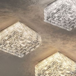 Křišťálové stropní svítidlo zapuštěné ve třech barvách, stmívatelné