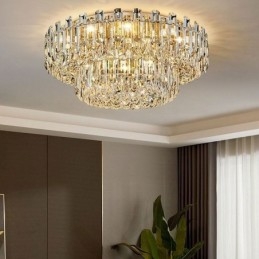 Luxusní křišťálové stropní kulaté stropní svítidlo pro zapuštěnou montáž