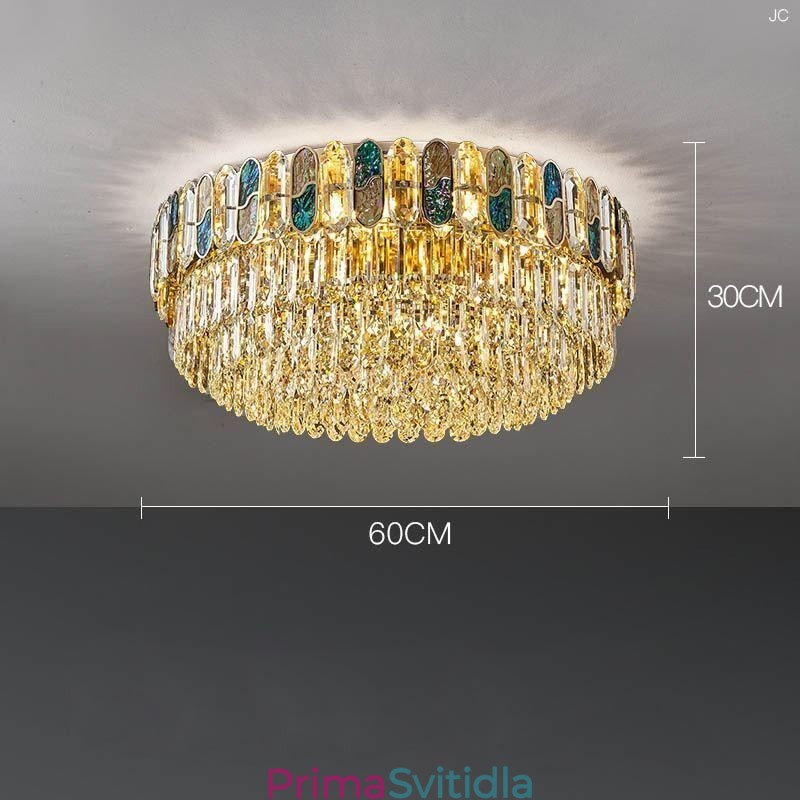 Křišťálové zapuštěné kulaté křišťálové dekorace Stropní světlo Crystal Shell Stínidlo