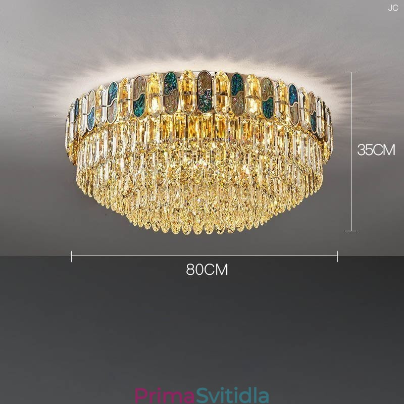 Křišťálové zapuštěné kulaté křišťálové dekorace Stropní světlo Crystal Shell Stínidlo