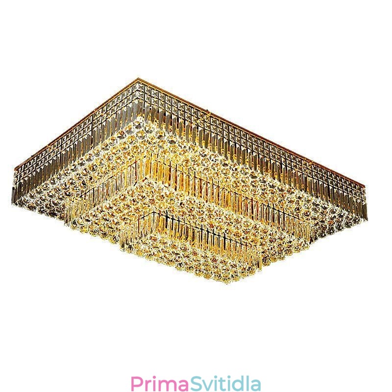 Moderní zapuštěný třívrstvý křišťálový lustr