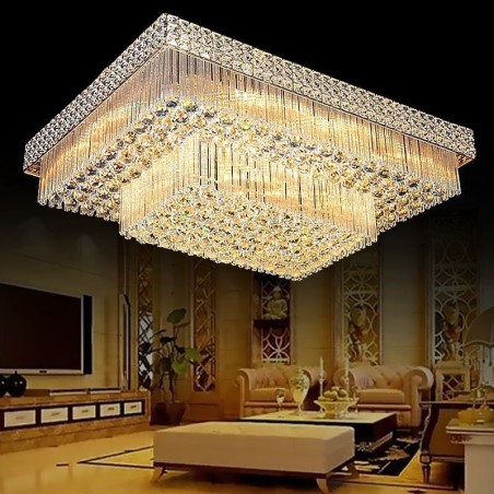 Křišťálový lustr European Flush Mount Square Křišťálový lustr European Flush Mount Square