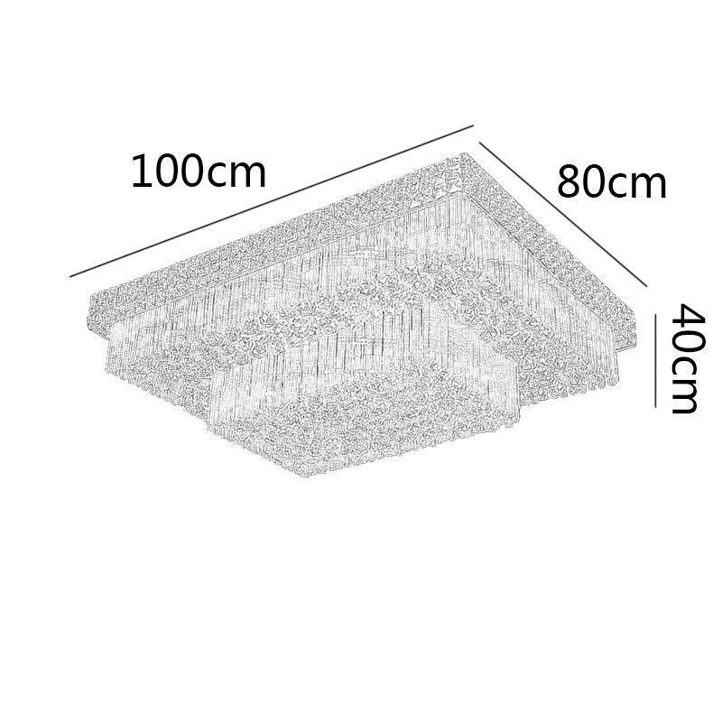 Křišťálový lustr European Flush Mount Square
