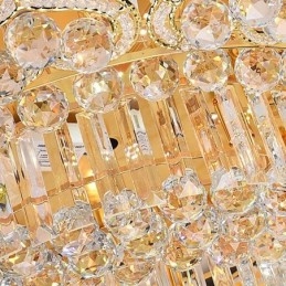 Elegantní zapuštěný kulatý křišťálový lustr ve tvaru květu