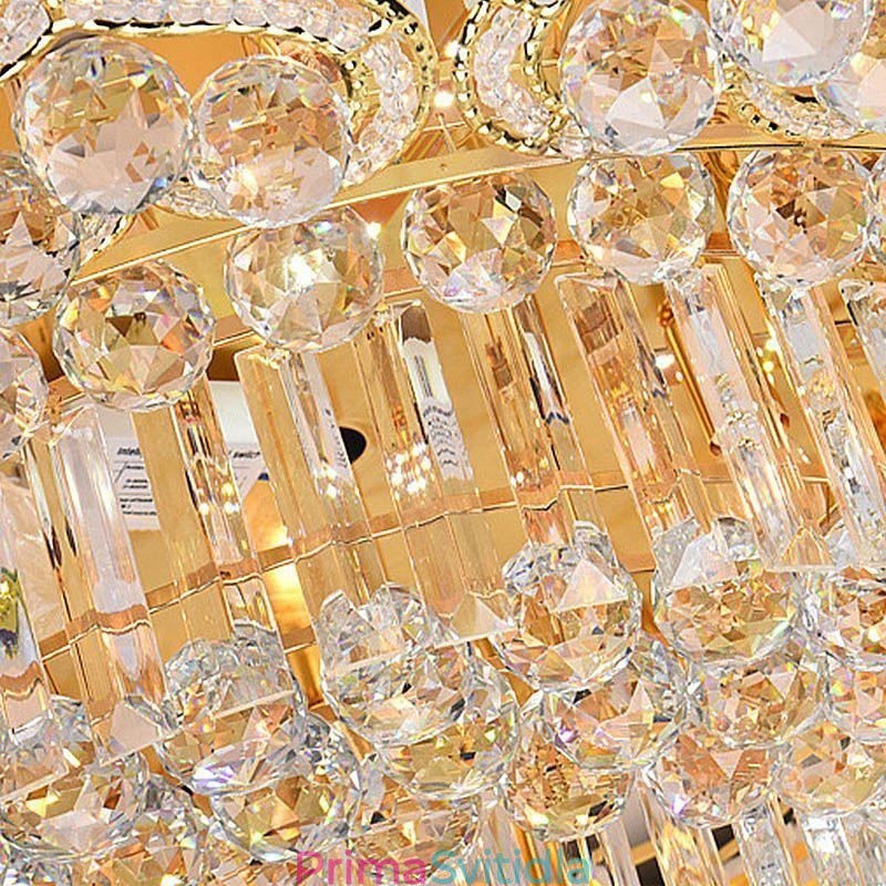 Elegantní zapuštěný kulatý křišťálový lustr ve tvaru květu