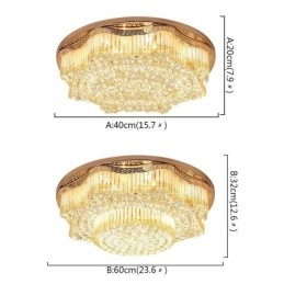 Moderní zapuštěné křišťálové stropní svítidlo Luxusní kulaté osvětlení