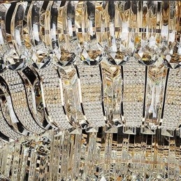 Luxusní křišťálové stropní svítidlo zlaté zapuštěné kulaté osvětlení