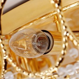 Luxusní křišťálové stropní svítidlo Evropské kulaté zapuštěné osvětlení