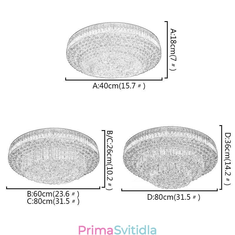 Zapuštěné křišťálové stropní svítidlo Evropské kulaté osvětlení