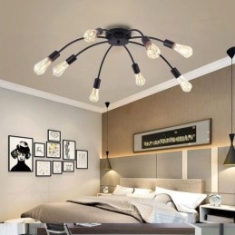 Stropní lampa Spider Starožitná klasická zapuštěná jídelní lampa 8 10 ramen