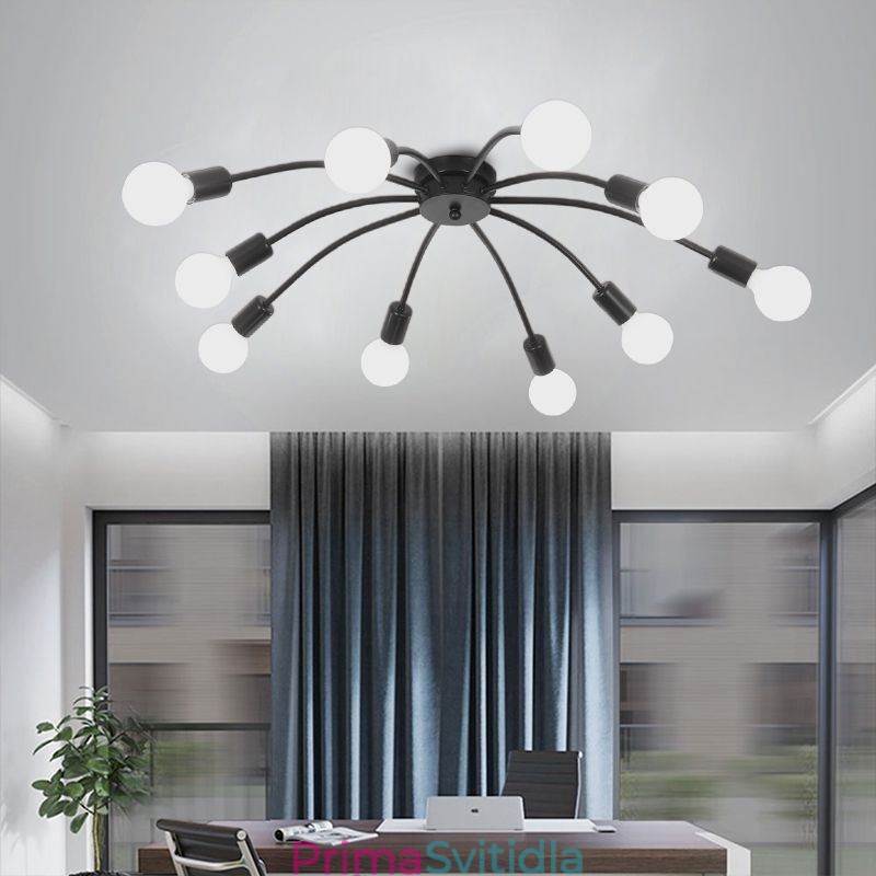Stropní lampa Spider Starožitná klasická zapuštěná jídelní lampa 8 10 ramen