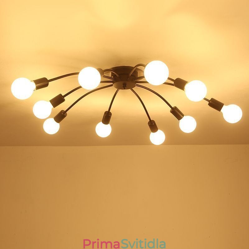 Stropní lampa Spider Starožitná klasická zapuštěná jídelní lampa 8 10 ramen