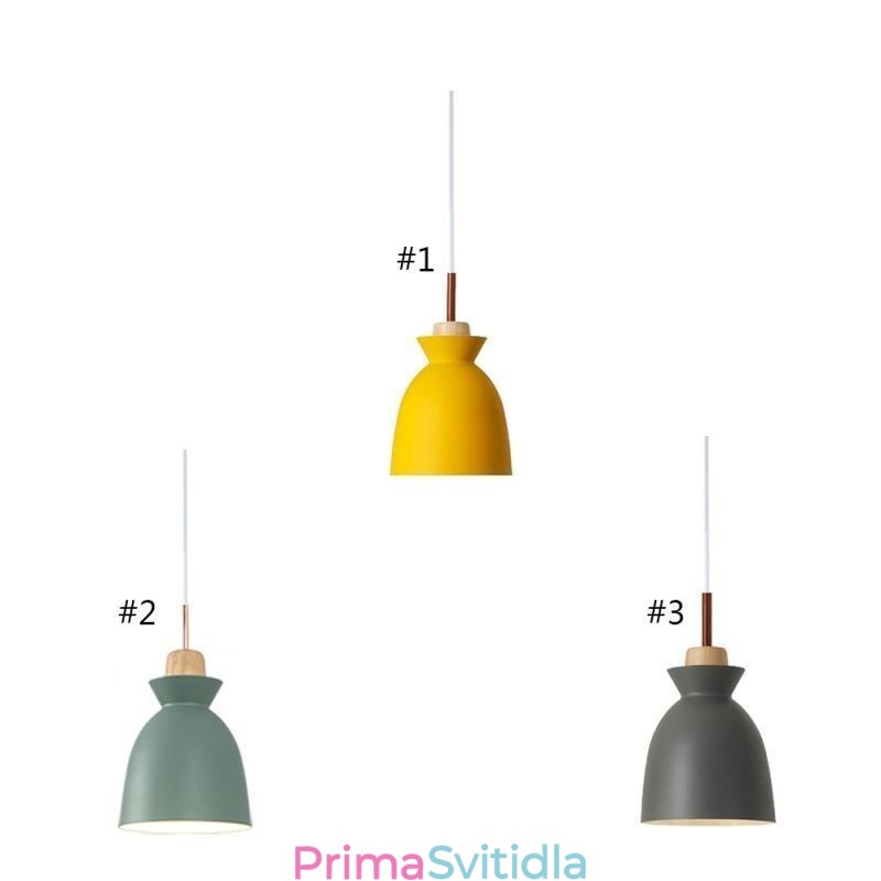 Nordic Simple Macaron Pendant Light Iron Arti Three Lights