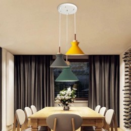 Nordic Macaron Island 3 Light Závěsné osvětlení Jednoduché Iron Arti Three Lights