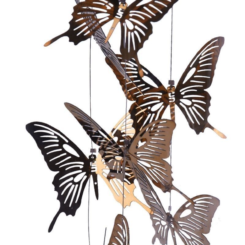 Skleněné závěsné světlo Creative Nordic Cylinder Lamp Butterfly Light