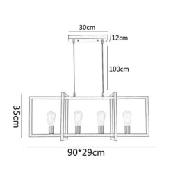4 Závěsné svítidlo Lightingway v průmyslovém stylu