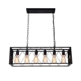 Rustikální obdélníkové závěsné svítidlo 6 Light Farmhouse závěsné světlo