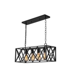 Rustikální obdélníkové závěsné svítidlo 4 Light Farmhouse závěsné světlo